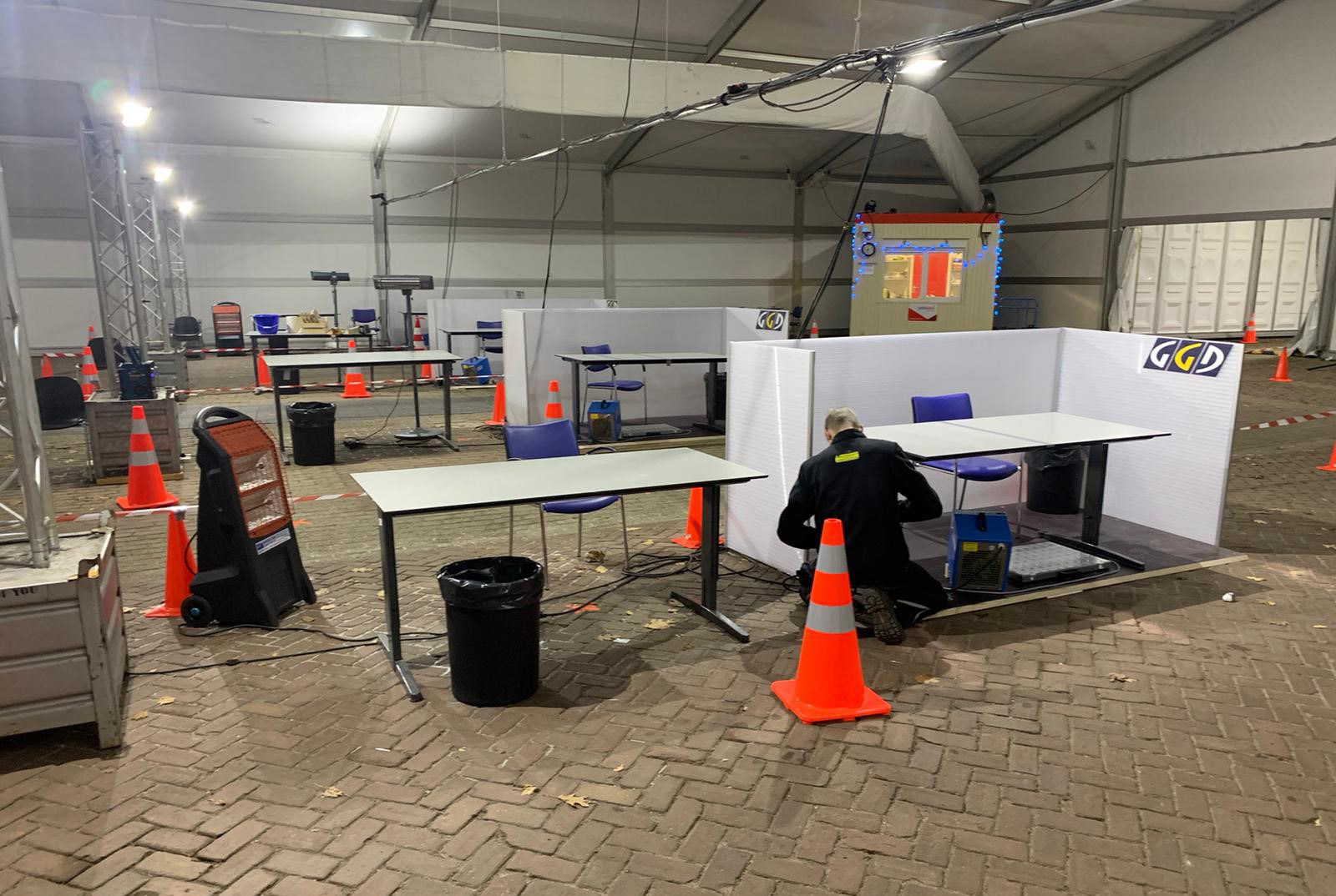 Noleggio riscaldamento per i centri di test impegnati nella lotta al Covid