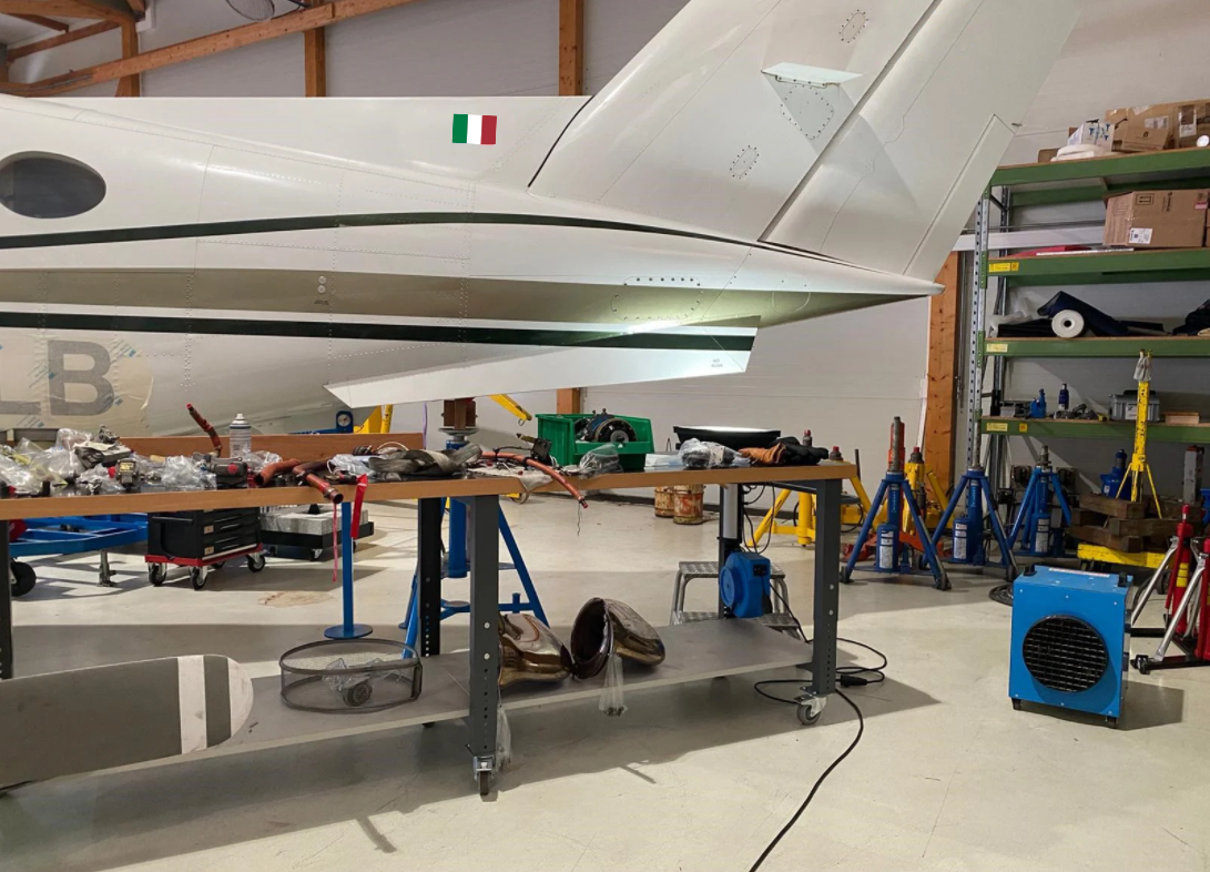 Noleggio riscaldatori elettrici per un hangar di manutenzione di aerei