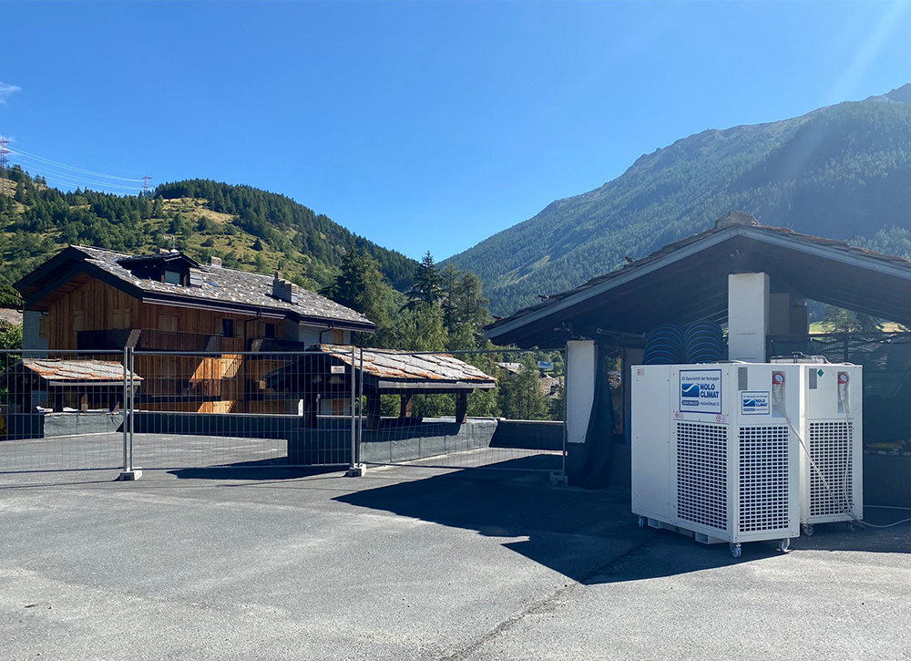 Noleggio condizionatori ad alta capacità per un resort valdostano
