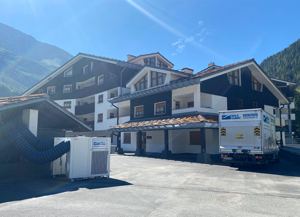 Noleggio condizionatori ad alta capacità per un resort valdostano